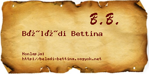 Béládi Bettina névjegykártya